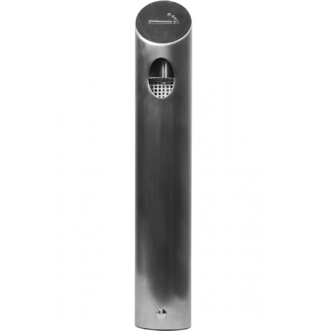 Tube - udendørs rørformet askebæger -børstet stål  