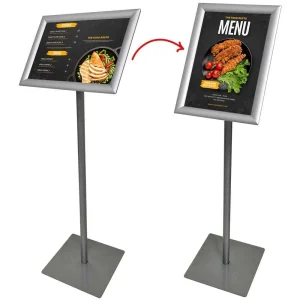 Basic Infostand, alu/sølv, A3  