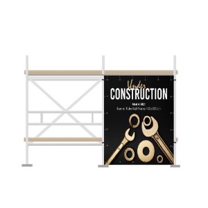 Basic Roll-up enkeltsidet alu/sølv 180 cm incl. bannerprint  