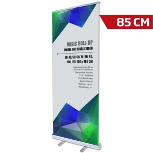 Basic Roll-up enkeltsidet alu/sølv 85 cm  