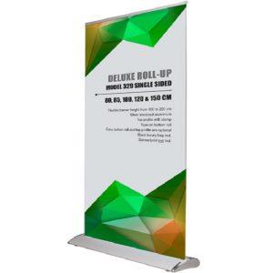 DeLuxe Roll-up variabel alu/sølv 85 cm med print  