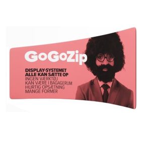 Zipper Wall GoGoZip 11 messevæg buet dobbeltsidet print  