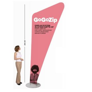 Zipper Wall GoGoZip 39 Beachflag dobbeltsidet print  
