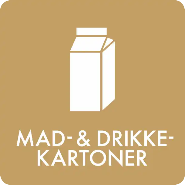 Piktogram Mad Drikkekartoner 12x12cm Selvkl bende Brun
