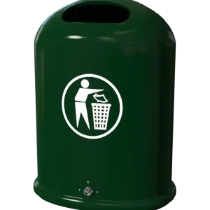 Affaldsbeholder 100 liter Stål antracit Bica 5081 udendørs  