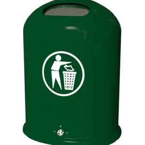 Affaldssystem 2x45L Løftelåg og åbne indkast stål Antracit Bica 886 Erhverv  