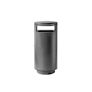 Affaldsbeholder 125L Med askebæger Stål antracit Bica 5075  