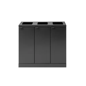 Affaldssystem 3x45 liter stål Antracit Bica 870  