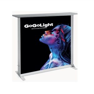 GoGoLight messedisk LED lys, dobbeltsidet print og bæretaske  