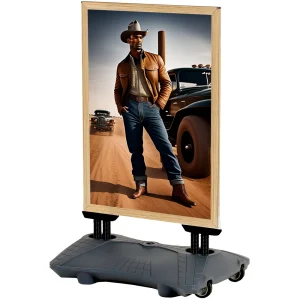 Stormskilt Wind-Pro A1 60x85cm grå light wood  