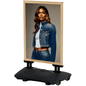 Stormskilt Wind-Pro A1 60x85cm sort light wood  