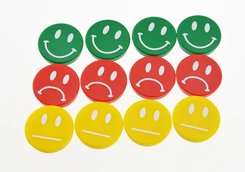 Magneter Smiley farvet 1 stk.  