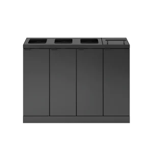 Affaldssystem 4x60 liter låg og åbne indkast Bica 892 Erhverv  