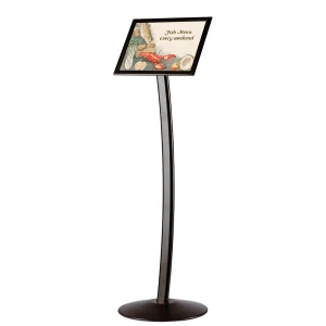 Buet infostander A3 vendbar ramme sort  